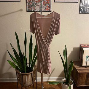 light pink wrap dress super dainty size m